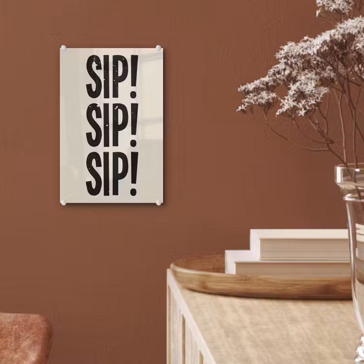 Glas schilderij - Japandi - Zwart - Decoratie - Vintage — 6