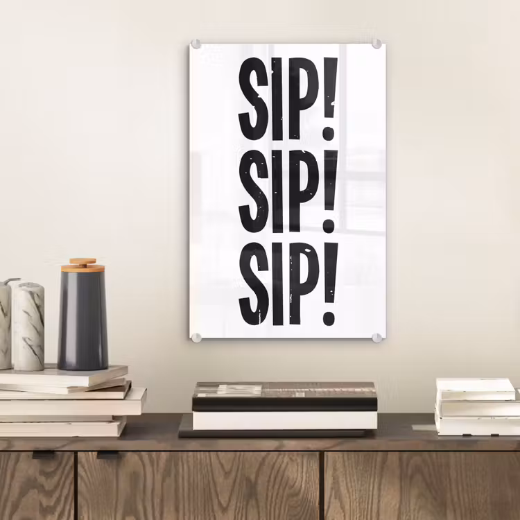 Glas schilderij - Vintage - Japandi - Decoratie - Black — 2