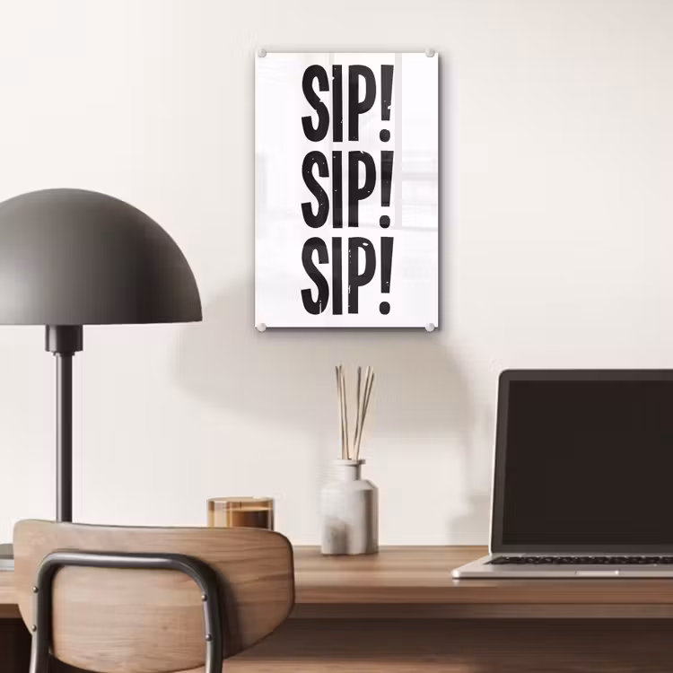Glas schilderij - Vintage - Japandi - Decoratie - Black — 7