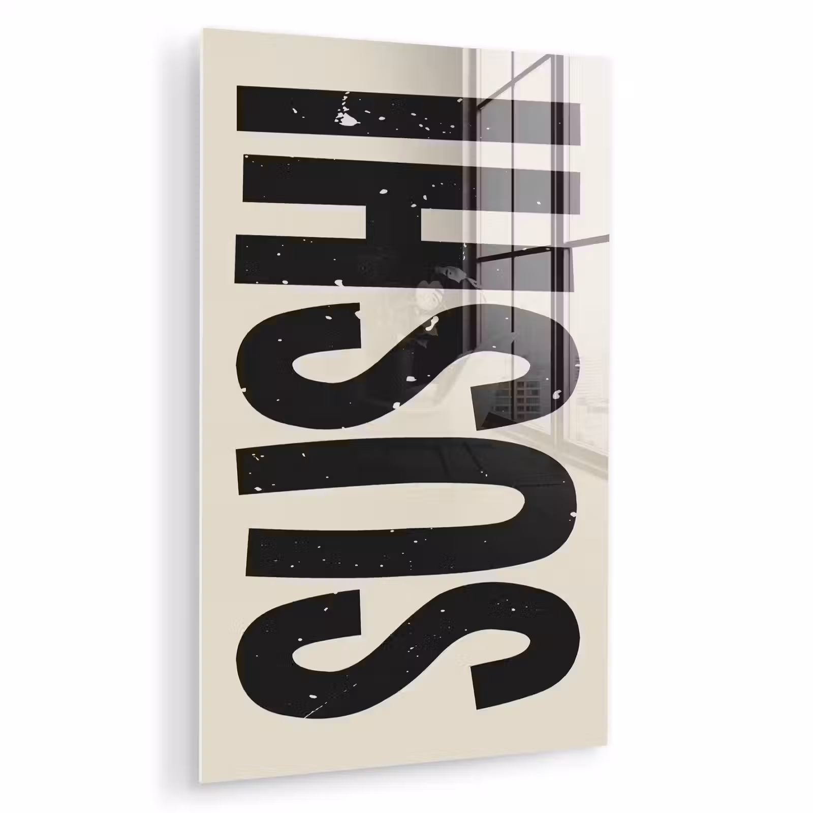 Glas schilderij - Zwart - Sushi - Japandi - Vintage — 1