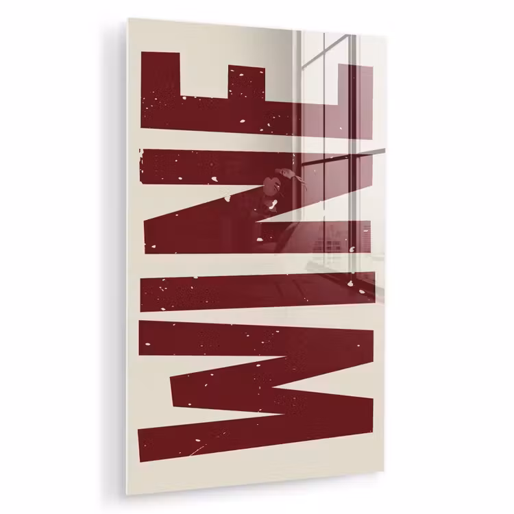 Glas schilderij - Wine - Red - Decoratie - Japandi — 1