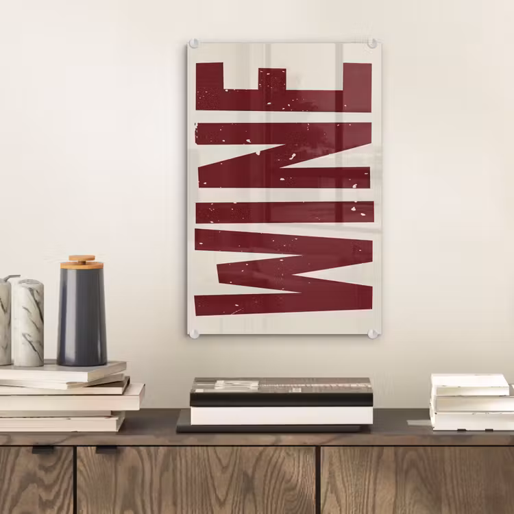 Glas schilderij - Wine - Red - Decoratie - Japandi — 2