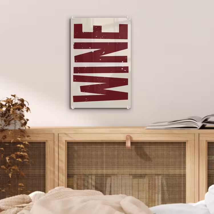 Glas schilderij - Wine - Red - Decoratie - Japandi — 5