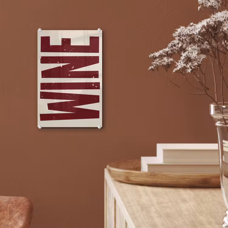 Glas schilderij - Wine - Red - Decoratie - Japandi — 6