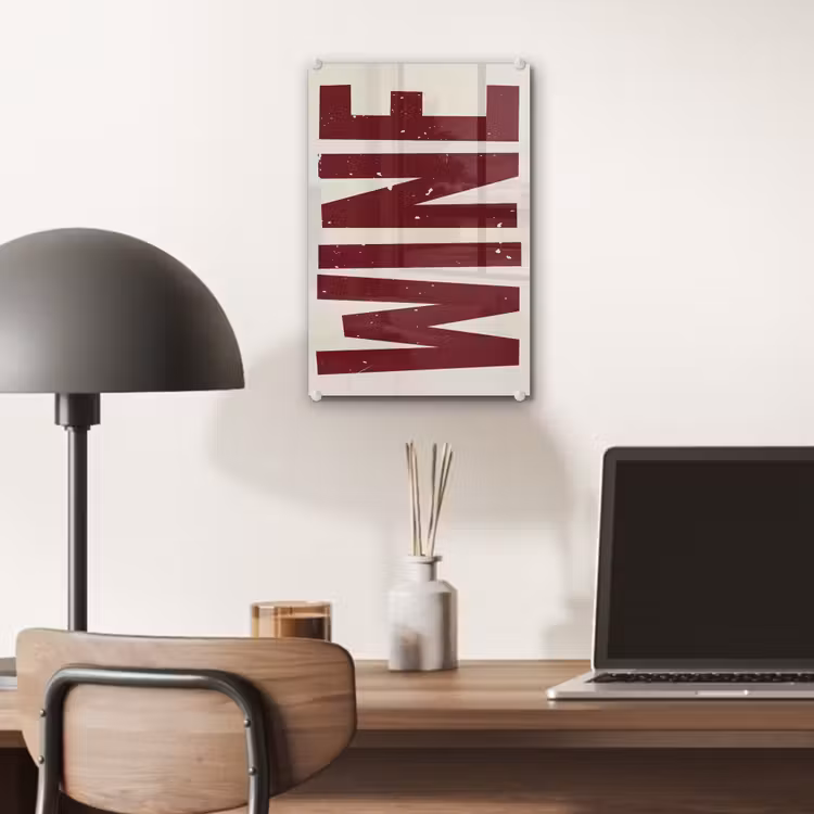 Glas schilderij - Wine - Red - Decoratie - Japandi — 7