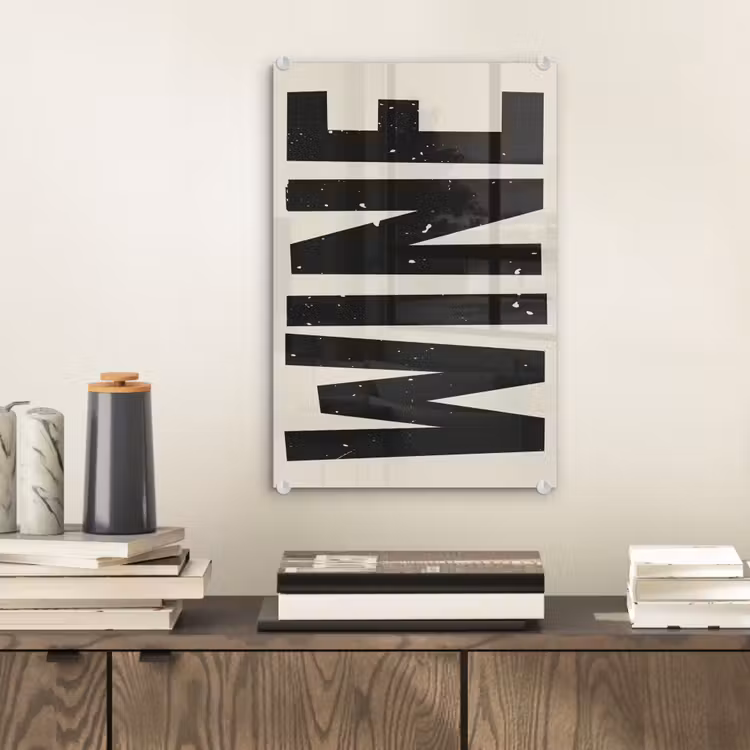 Glas schilderij - Zwart - Wijn - Decoratie - Vintage — 2