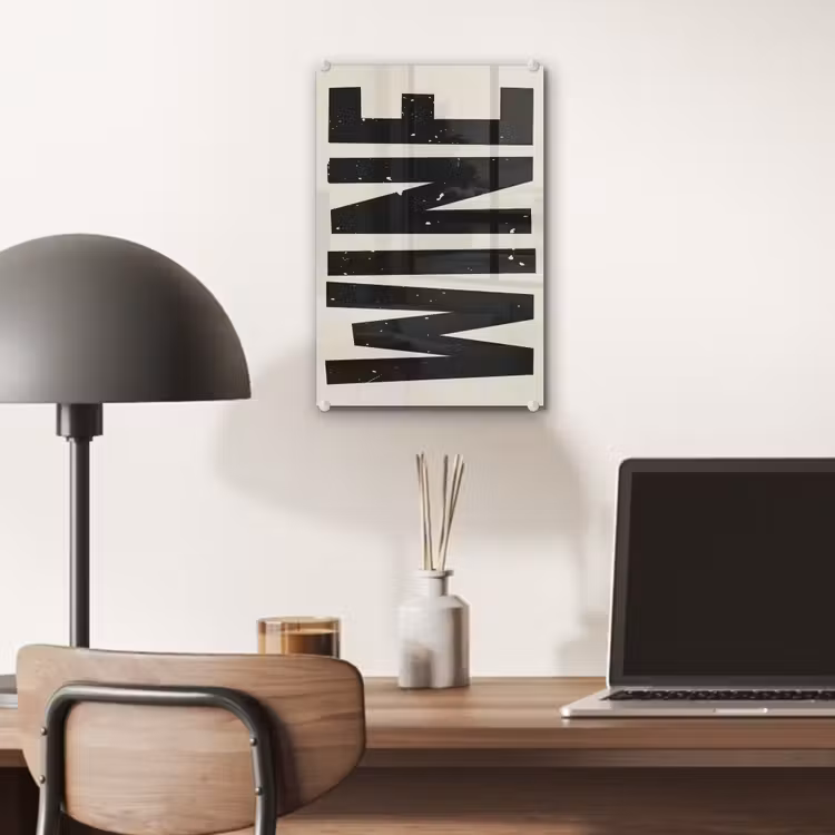 Glas schilderij - Zwart - Wijn - Decoratie - Vintage — 7