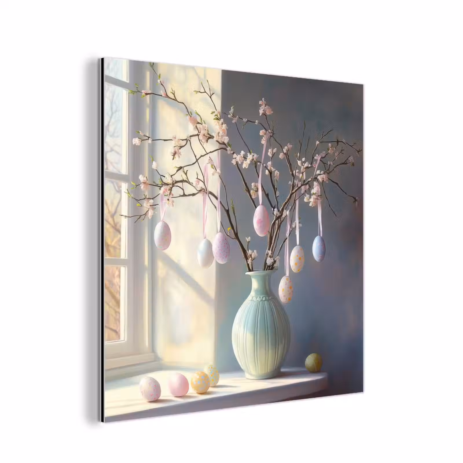 Aluminium schilderij - Stilleven - Vaas - Paastak — 1