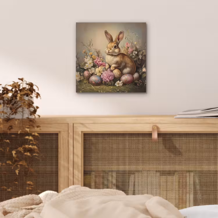 Aluminium schilderij - Haas - Stilleven - Bloemen — 4