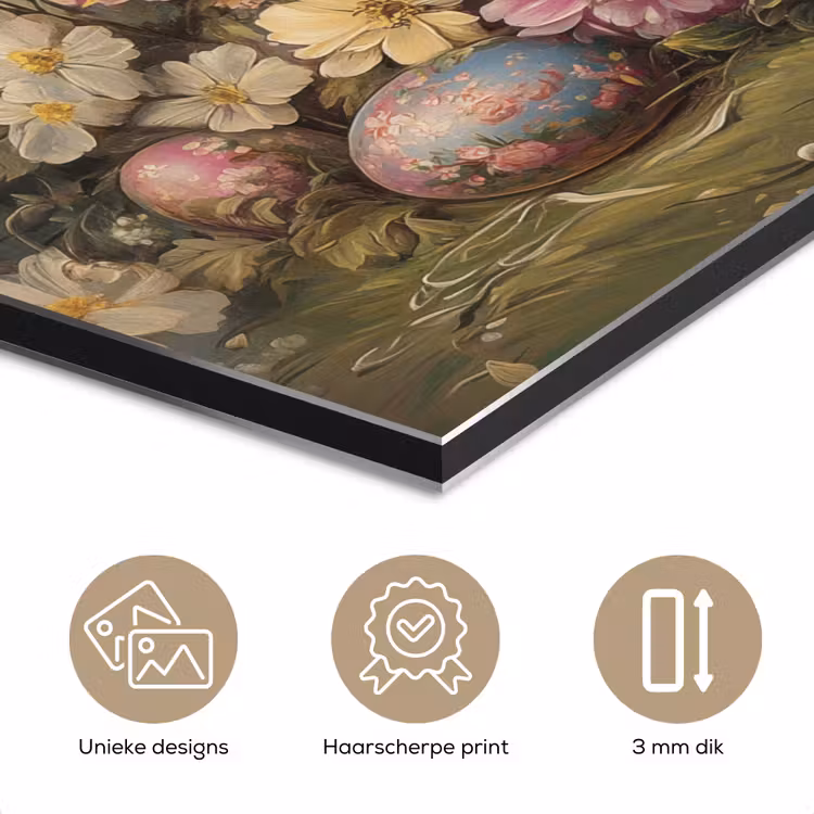 Aluminium schilderij - Haas - Stilleven - Bloemen — 7