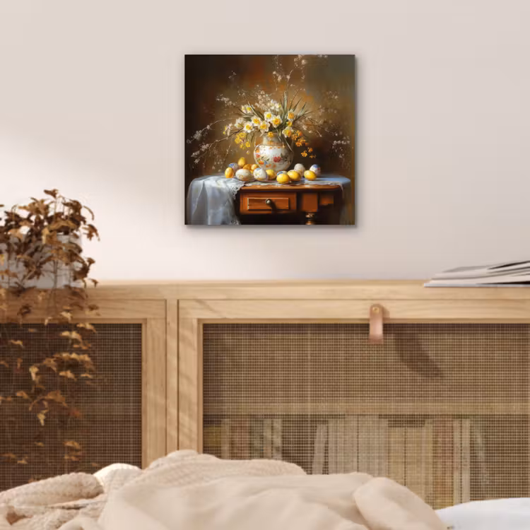 Aluminium schilderij - Paaseieren - Stilleven - Vaas — 4