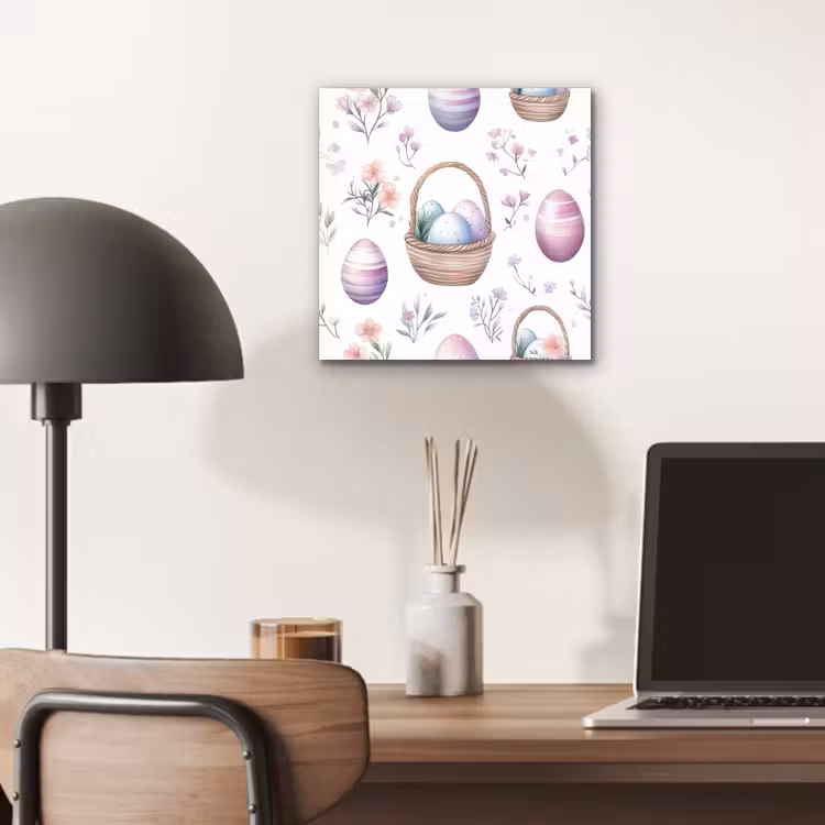 Aluminium schilderij - Bloemen - Paaseieren - Patroon — 6