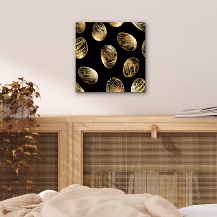 Aluminium schilderij - Eieren - Goud - Patroon — 4