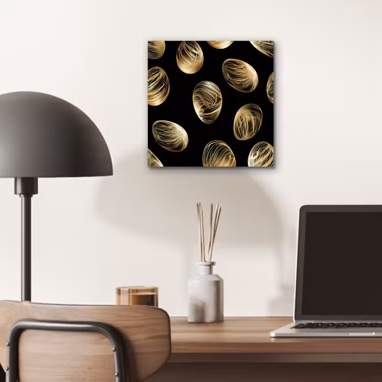 Aluminium schilderij - Eieren - Goud - Patroon — 6
