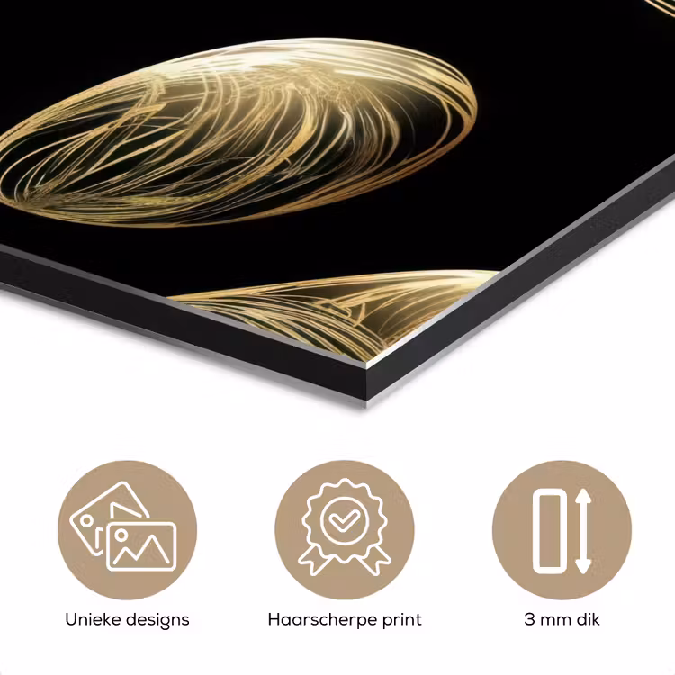 Aluminium schilderij - Eieren - Goud - Patroon — 7