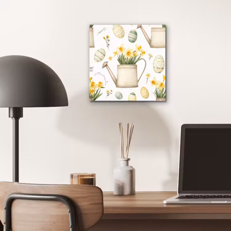 Aluminium schilderij - Gieter - Bloemen - Eieren — 6