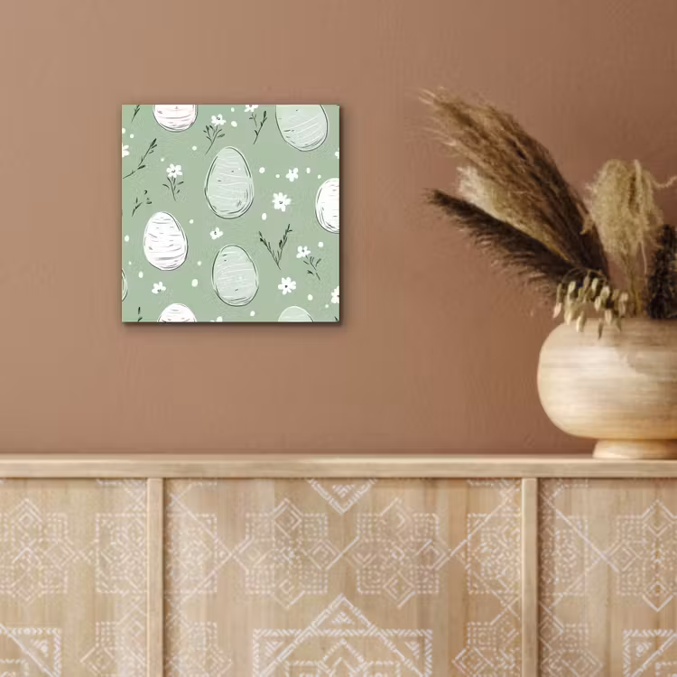 Aluminium schilderij - Groen - Eieren - Patroon — 5