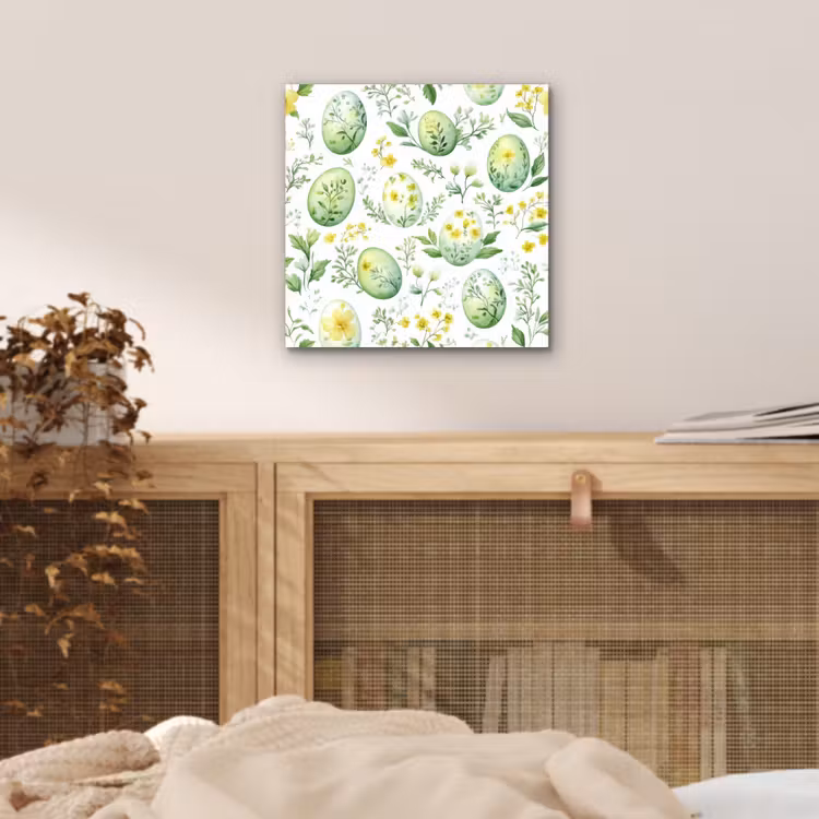 Aluminium schilderij - Patroon - Groen - Eieren — 4
