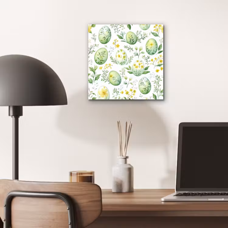 Aluminium schilderij - Patroon - Groen - Eieren — 6