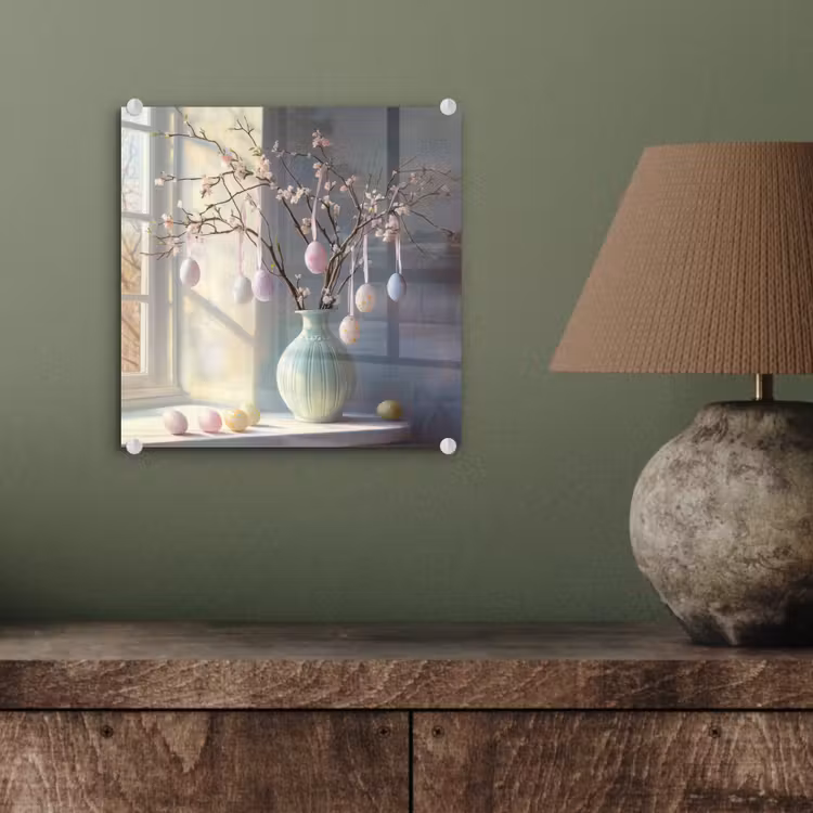 Glas schilderij - Stilleven - Vaas - Paastak — 4