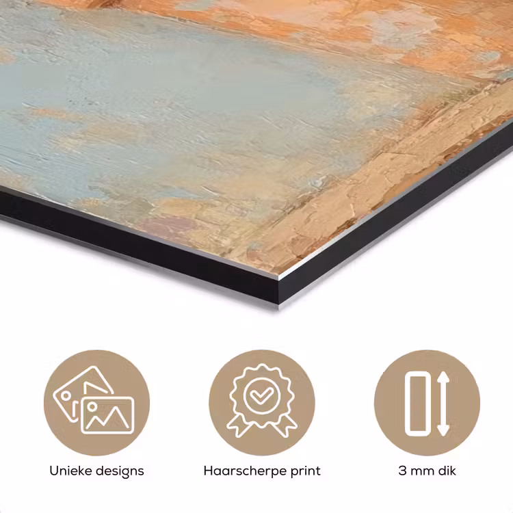 Aluminium schilderij - Bloempot - Kuiken - Bloemetjes — 7