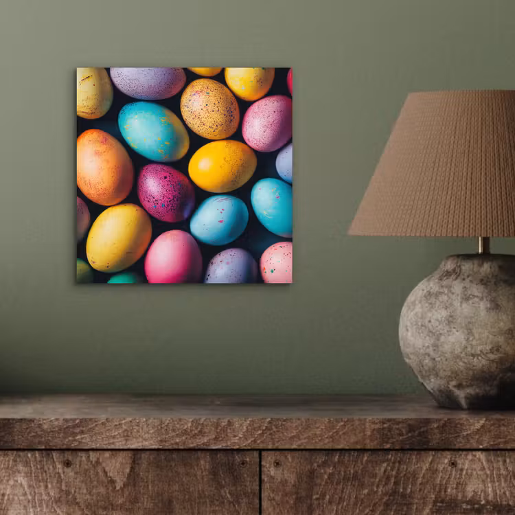 Aluminium schilderij - Kleurrijk - Paaseitjes - Spetters — 3