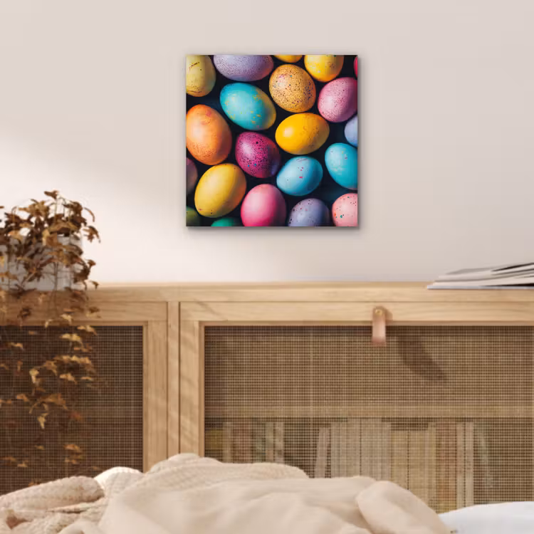 Aluminium schilderij - Kleurrijk - Paaseitjes - Spetters — 4