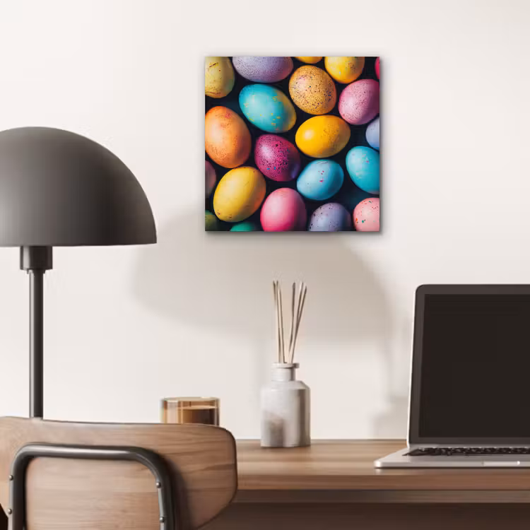 Aluminium schilderij - Kleurrijk - Paaseitjes - Spetters — 6