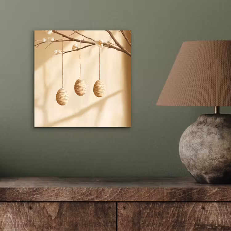 Aluminium schilderij - Beige - Paastak - Eieren — 3
