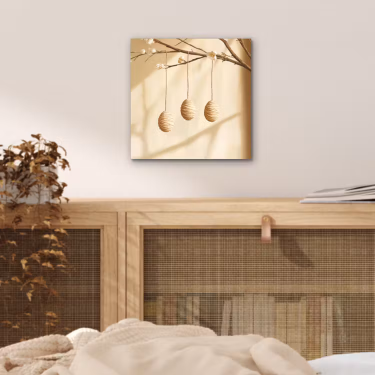 Aluminium schilderij - Beige - Paastak - Eieren — 4