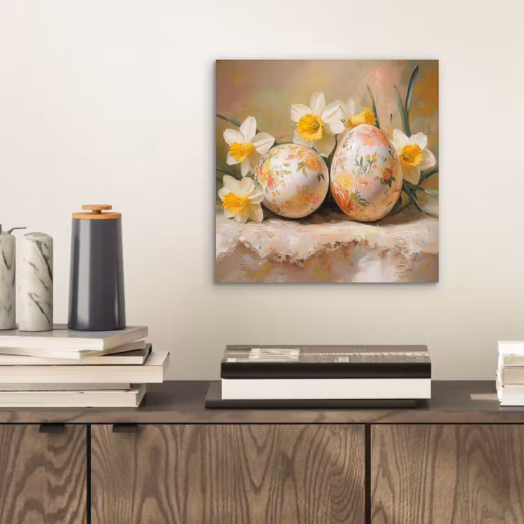 Aluminium schilderij - Bloemen - Eieren - Geschilderd — 2