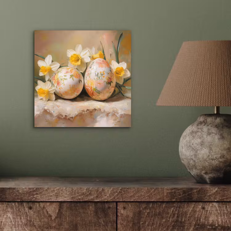Aluminium schilderij - Bloemen - Eieren - Geschilderd — 3