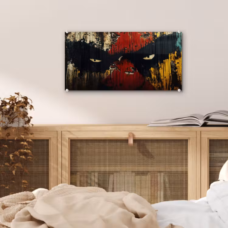 Glas schilderij - Graffiti - Ogen - Abstract — 5