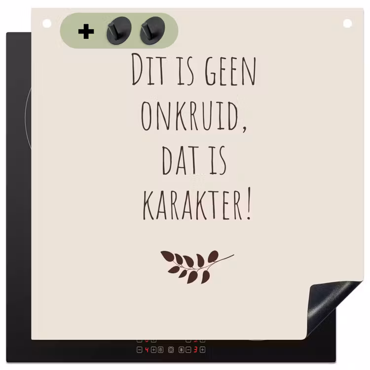 Inductie beschermer en spatscherm (2in1) - Bruin - Minimalistisch - Quote - Zomer — 1