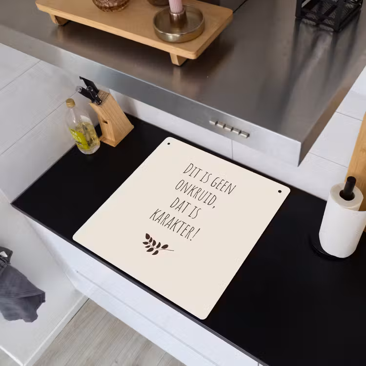 Inductie beschermer en spatscherm (2in1) - Bruin - Minimalistisch - Quote - Zomer — 3