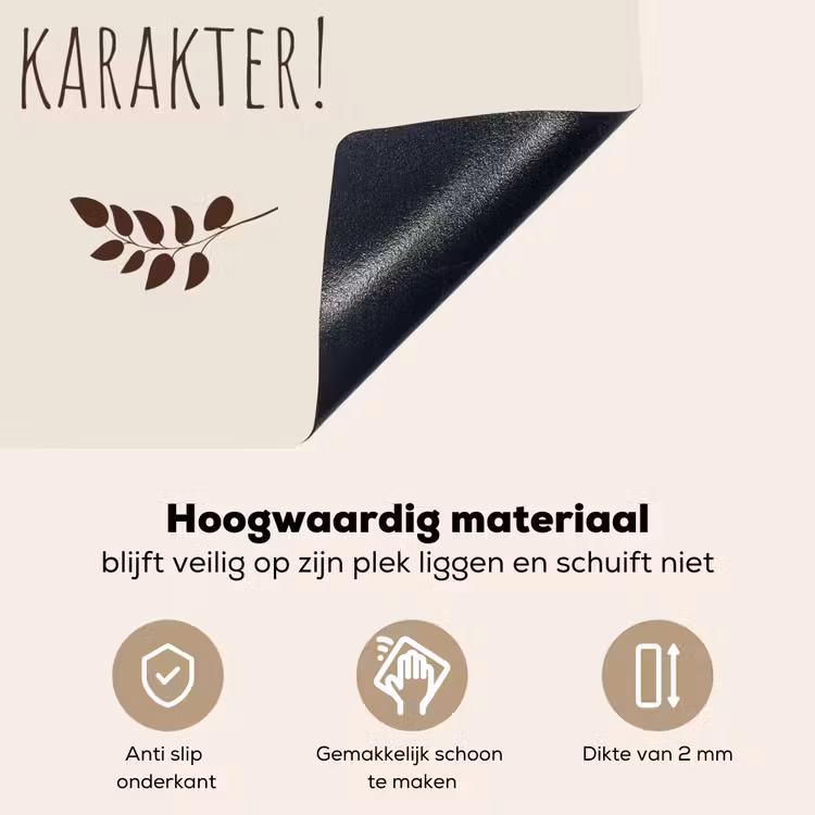 Inductie beschermer en spatscherm (2in1) - Bruin - Minimalistisch - Quote - Zomer — 4