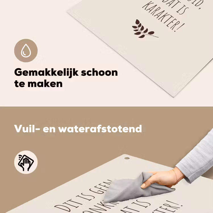 Inductie beschermer en spatscherm (2in1) - Bruin - Minimalistisch - Quote - Zomer — 5