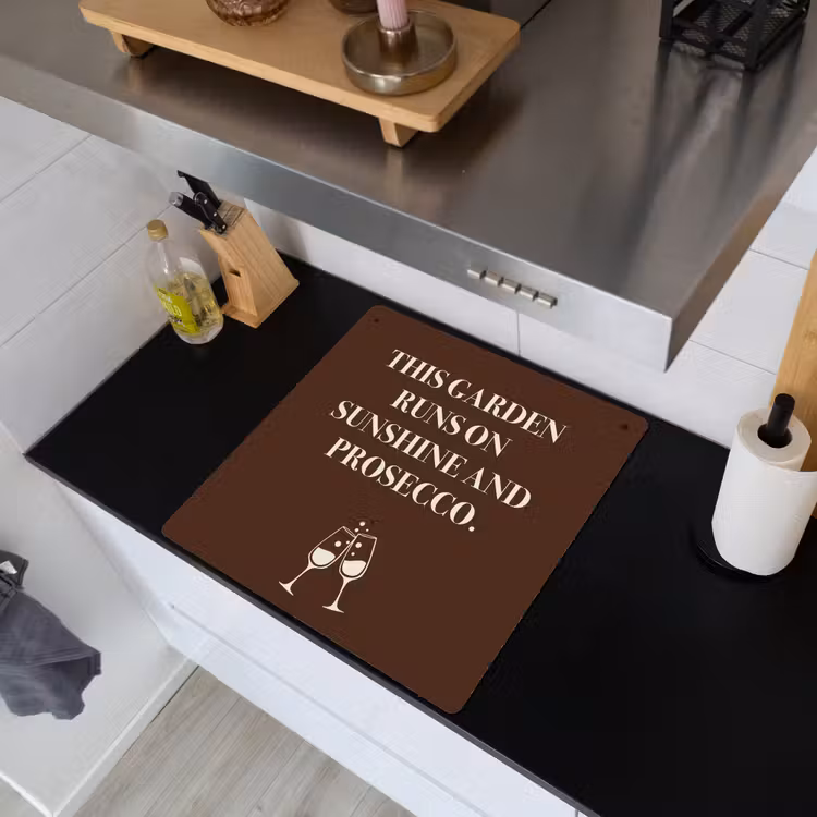 Inductie beschermer en spatscherm (2in1) - Bruin - Zomer - Quote - Drinken — 3