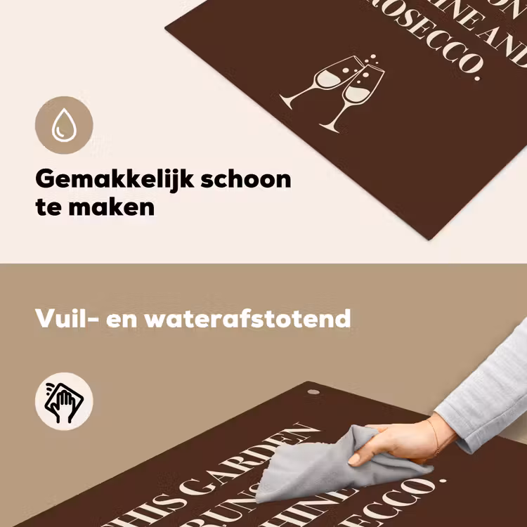 Inductie beschermer en spatscherm (2in1) - Bruin - Zomer - Quote - Drinken — 5