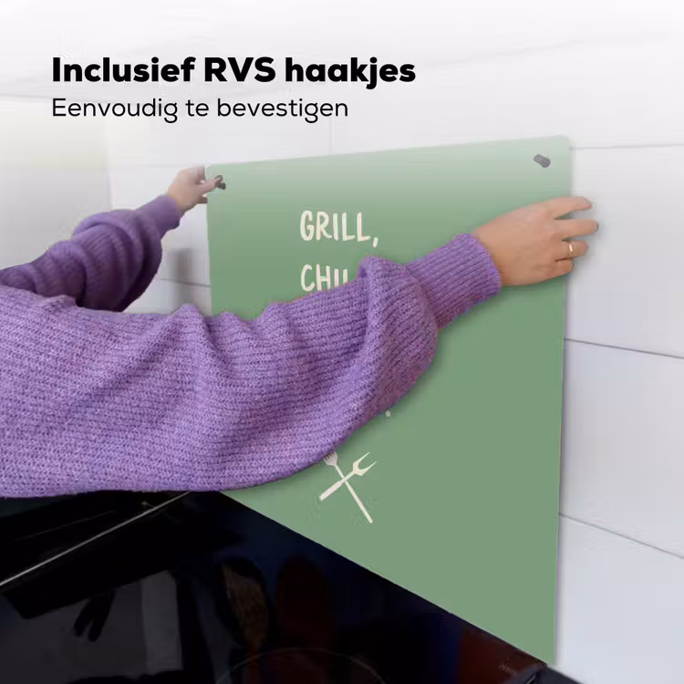 Inductie beschermer en spatscherm (2in1) - Grill - Groen - Zomer - Quote — 7