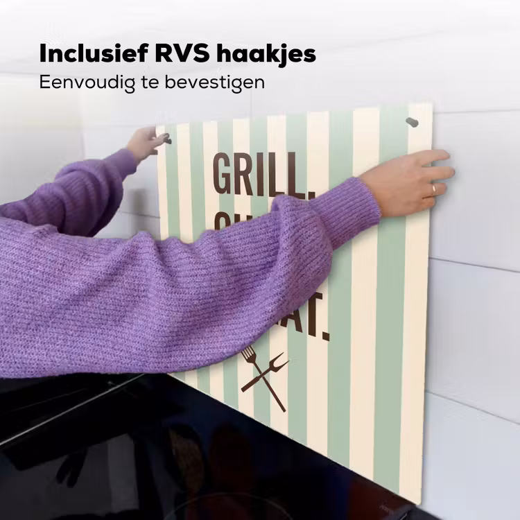Inductie beschermer en spatscherm (2in1) - Quote - Strepen - Grill — 7
