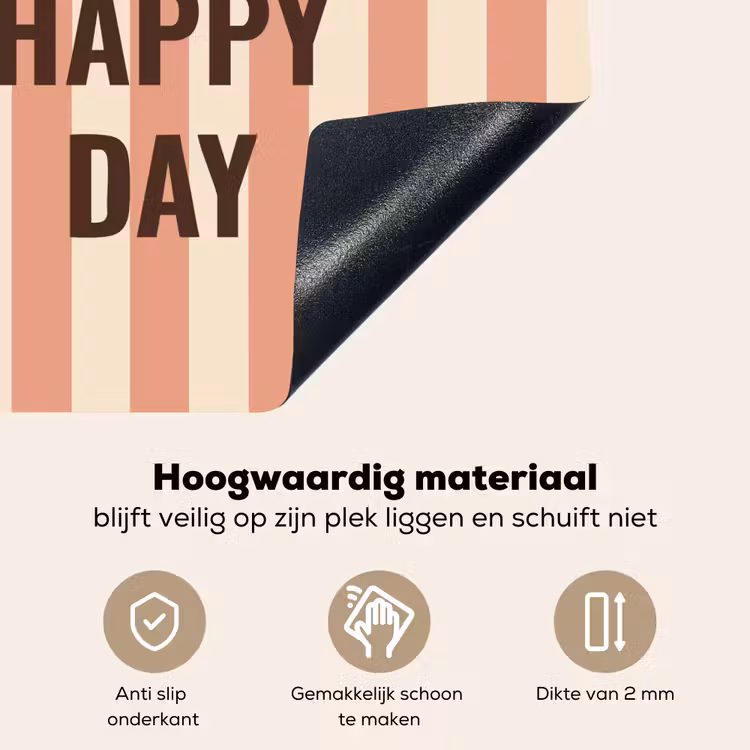 Inductie beschermer en spatscherm (2in1) - Quote - Zomer - Strepen — 4