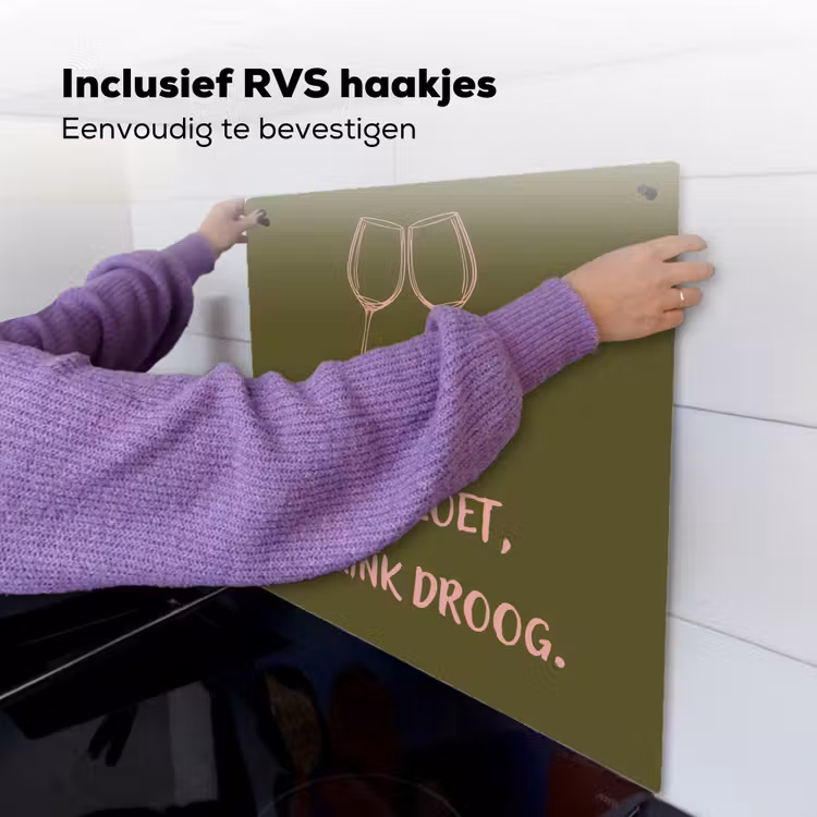 Inductie beschermer en spatscherm (2in1) - Roze - Groen - Wijn - Quote — 7