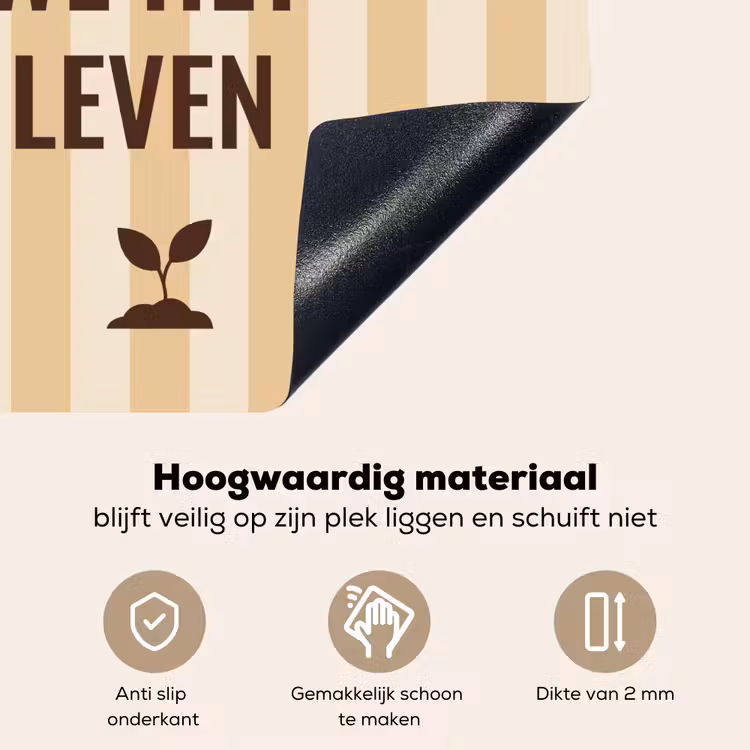 Inductie beschermer en spatscherm (2in1) - Tuin - Quote - Strepen - Zomer — 4