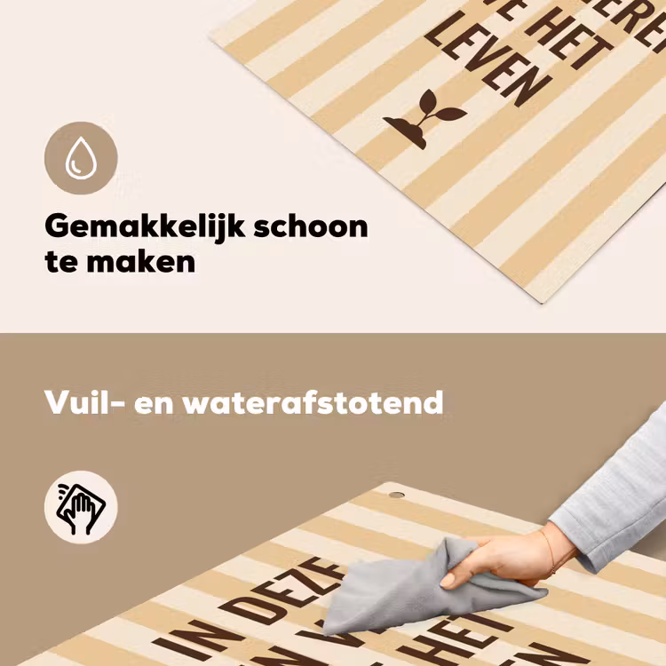 Inductie beschermer en spatscherm (2in1) - Tuin - Quote - Strepen - Zomer — 5