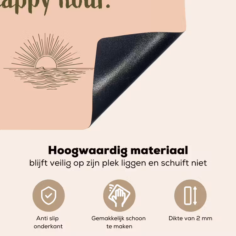 Inductie beschermer en spatscherm (2in1) - Tuin - Roze - Quote - Zon — 4
