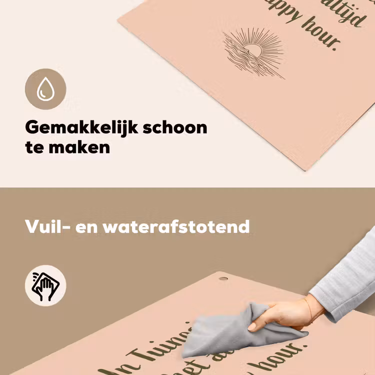 Inductie beschermer en spatscherm (2in1) - Tuin - Roze - Quote - Zon — 5