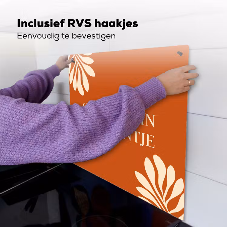 Inductie beschermer en spatscherm (2in1) - Oranje - Wijntje - Quote — 7