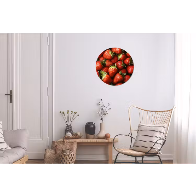 Wandcirkel - aluminium - Aardbei - Fruit - Rood — 2