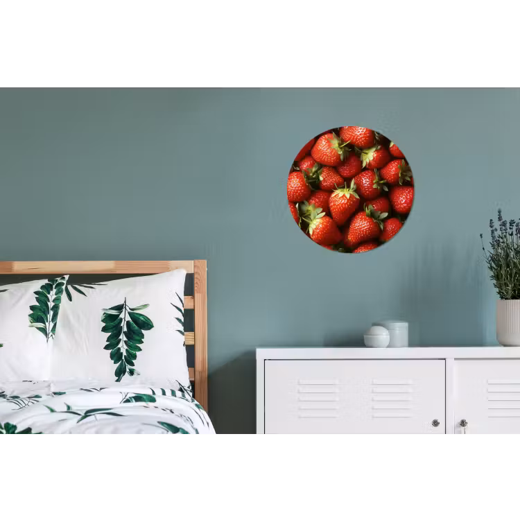 Wandcirkel - aluminium - Aardbei - Fruit - Rood — 4